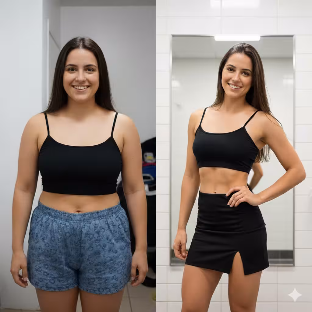 Transformação Mariana Costa - Antes e Depois